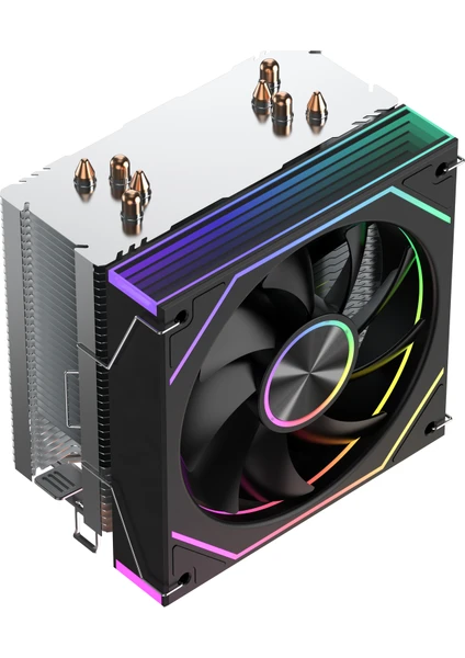 Strong M5-Pro 12CM Argb Fanlı 4 Bakır 135W Kule Tipi Işlemci Fanı Siyah (Argb To Sata Hediyeli)