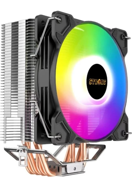 Strong M4-12XPRO 12CM Rainbow 4 Bakır Borulu 135W 4 Pin Intel/amd Kule Tipi Işlemci Cpu Fan